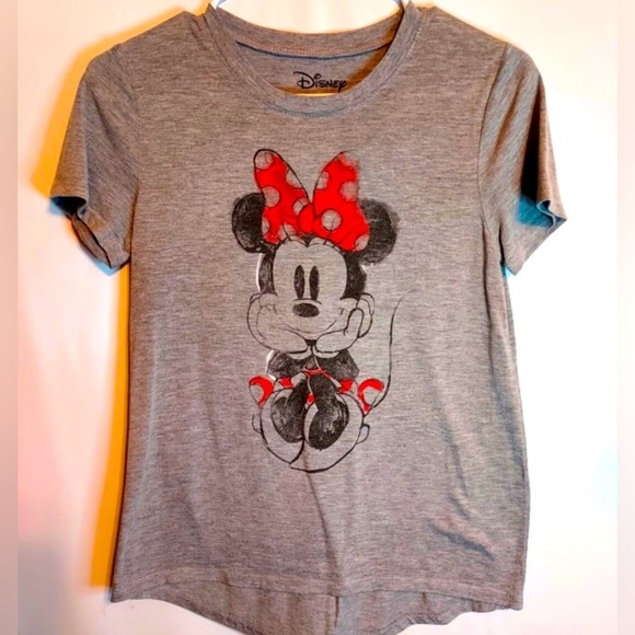 Vintage 90s Women’s Disney Minnie Mouse Grey T Shirt Size XXL Stretch Casual - Picture 1 of 5